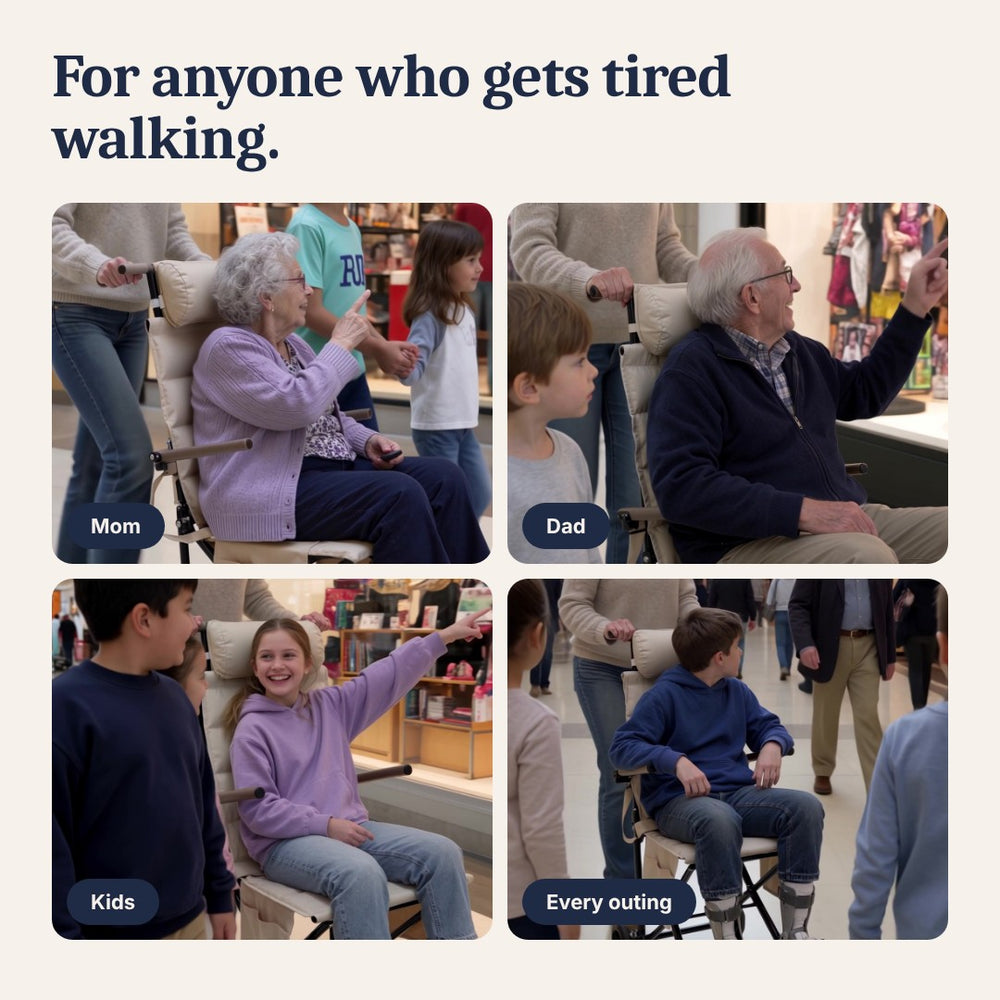 For mom, dad and kids who get tired walking